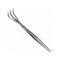 Rake with tweezers, Stainless steel, 220mm