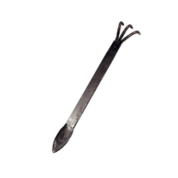 Root scratcher with spatula, 3 prongs, 265mm